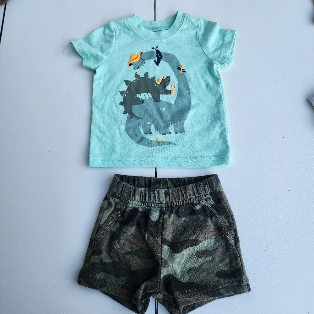 8 Pc Lot Baby Boy Outfit Adorable Sets Bodysuits Nike Bibs Size 3 M